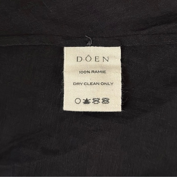 DÔEN Flute Short-Sleeve Ruffle Top in Black - Picture 8 of 8